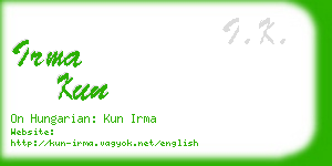 irma kun business card